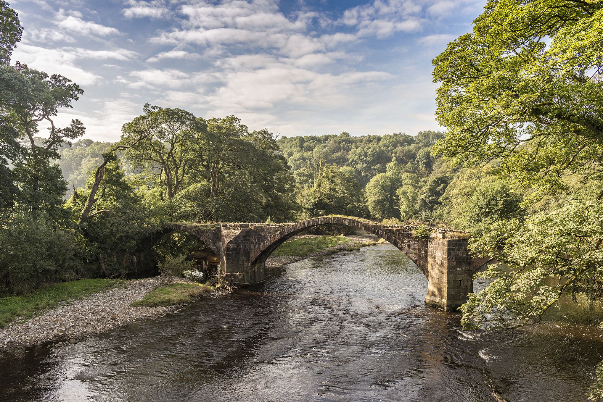 Gt  Mitton Ribble River Cromwells Bridge The Devils Bridge 8504